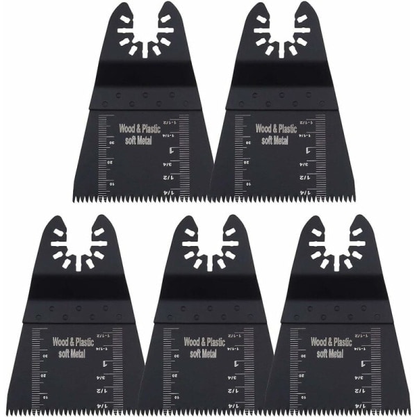 5-pack 65 mm oscillerende multiverktøysblad som er kompatible med Bosch