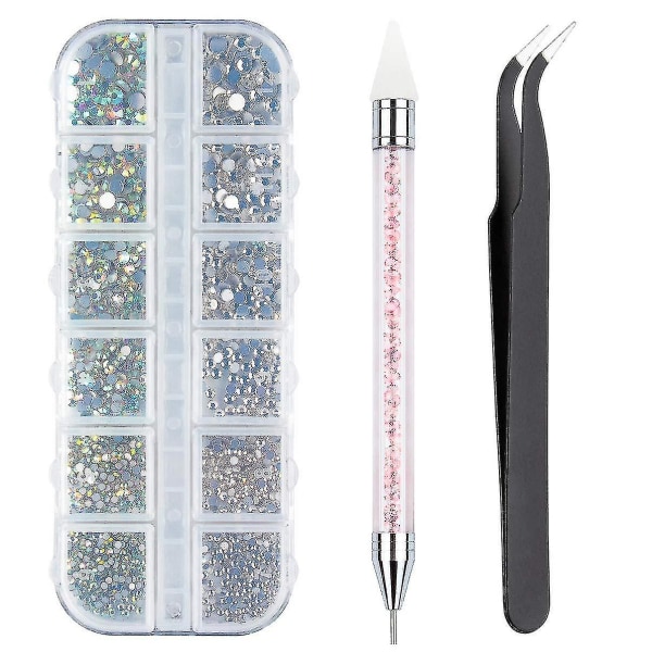 Nail Rhinestone Picker Dotting Tool, dobbel-endede DIY Nail Art