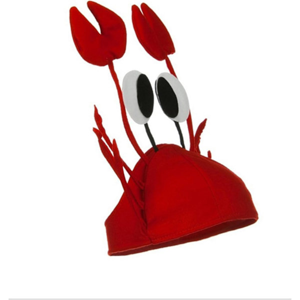 Hatt för män och kvinnor med 3D-hummer, kräftor, krabba, skaldjur, med klor (krabba)