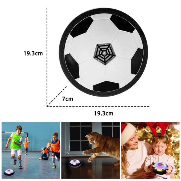 Barneleker LED Hover Fotball,Gaver til gutter Jenter 3 4 5 6 7 8-12 år gamle leker,Air Power Fotball innendørs utendørs spill
