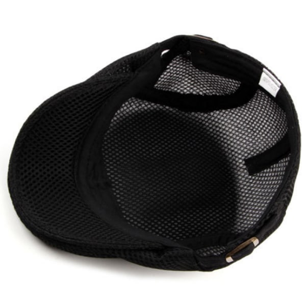 Mænd Newsboy Gatsby Cap Hætte Kørsel Flad Basker Casual Udendørs black