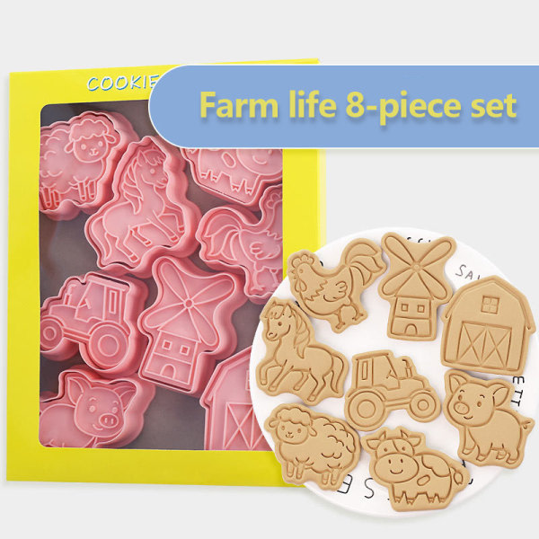 8 st/ set Animal Cookie ters Form