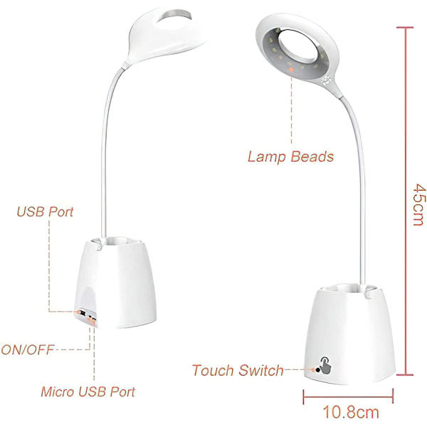 LED table lamp Children Desk lamp Dimmable 3 brightness le