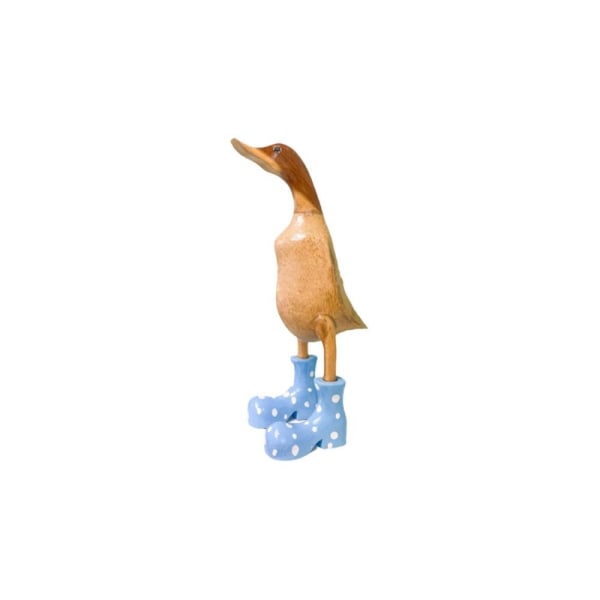 Prydnad med fläckiga gummistövlar Duck Resin Duck Ornament BLÅ S Blå