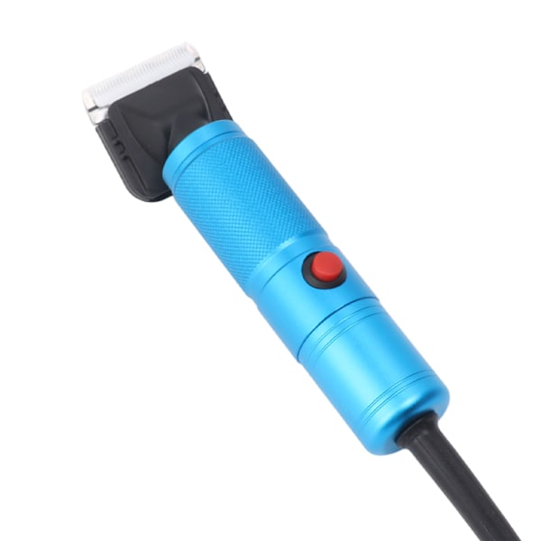 Elektrisk saueklipper Oppladbar dyrepleieklipper for sauer, geiter, hunder, blå EU-plugg 100-240V 0.8