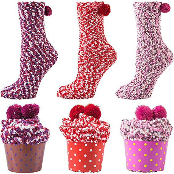 Morsomme sokker gaveideer Present, Vinter Cupcake Fluffy Cuddly