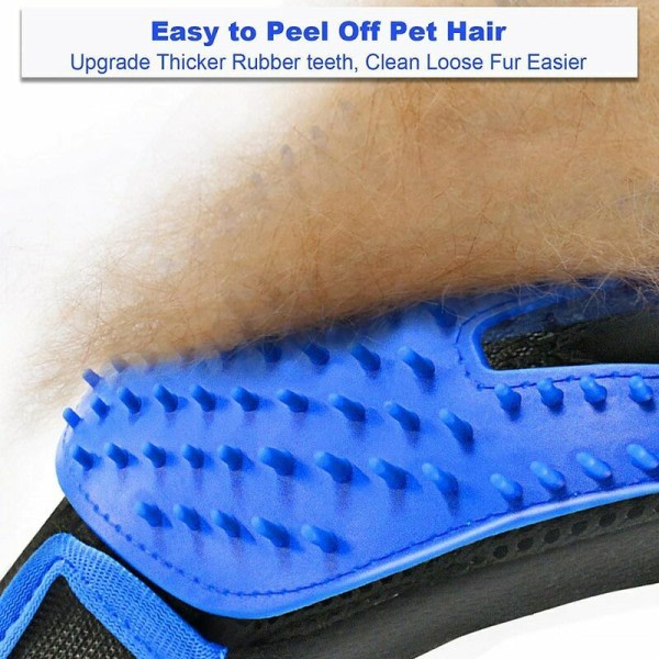 Pet Grooming Handskar, Mjuk Pet Grooming Handske, Effektiv Grooming Handske for hundar og katter - 1 par
