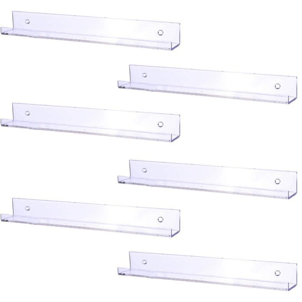 6-Pack Acrylic Shelves 15 Inch Floating Bookcase For Kids R