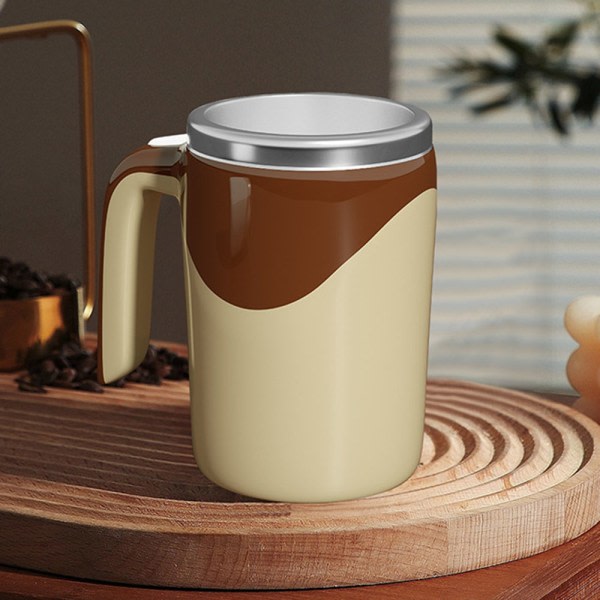 400ML elektrisk kaffeshakerflaska Intelligent isolering Utomhusresor Kaffeshakerkopp Rice White