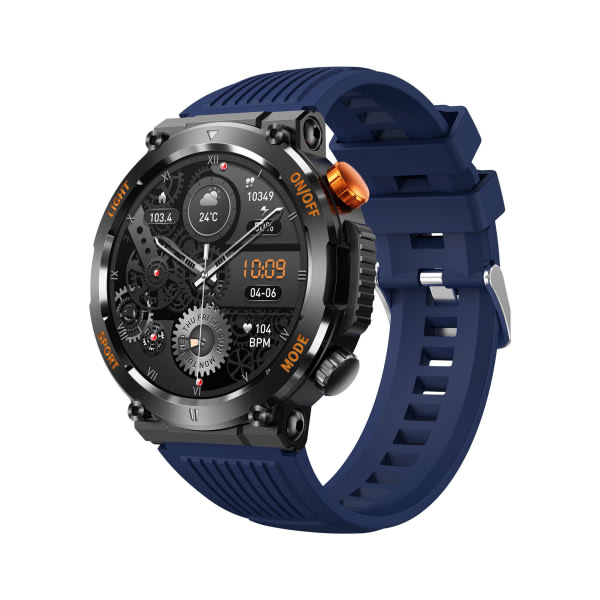 Ht17 1,46 tums rund skärm Bluetooth Smart Watch Blue