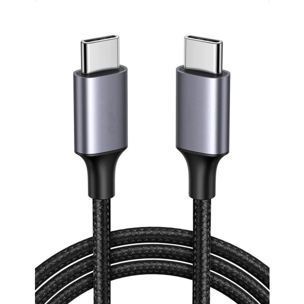 USB C til USB C-kabel, 60W PD 3.0 QC 4.0/4.0+ USBC-ladekabel kompatibel