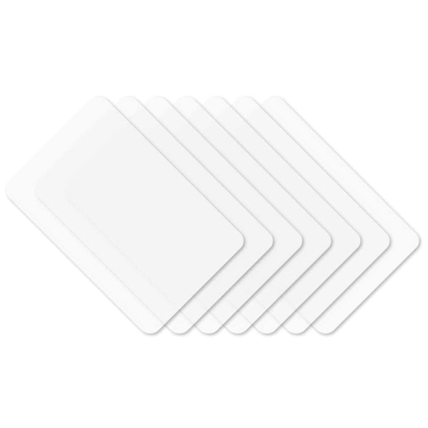 Sæt med 8 klare dækkeservietter Vaskbare hvide spisebordsdækkeservietter Plast skridsikker varmebestandighed