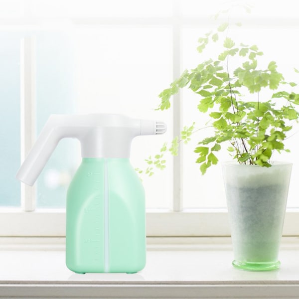 1,5L sähköinen trädgårdssprutor Handhållen växtsprayflaska för inomhusblomma ljusgrön