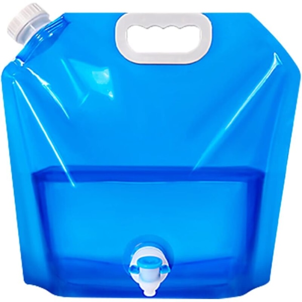 4-pack 10L hopfällbar vattenflaska med kran, bärbar flexibel vattendunk för dricksvatten, hopfällbar vattenpåse för utomhuskamera