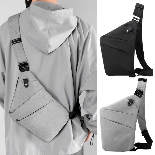 Tylikäs ja ohut varastovarkaudenesto-olkalaukku crossbody-laukku black