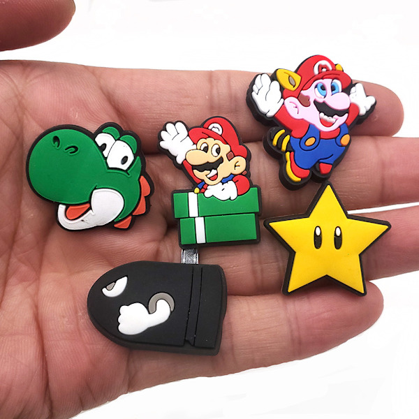 27 kpl super mario -kenkiä koristeita Croc Charms -teini-pojille