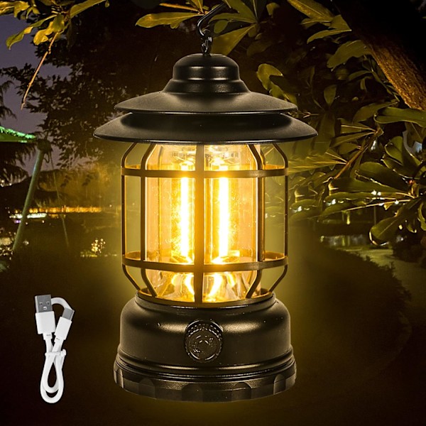 LED-leirintälamppu USB-ladattava vintage himmennettävä lämmin valkoinen