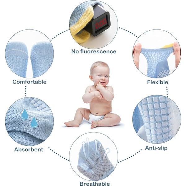 6 paria luistamattomia vauvan sukkia Liukumattomia puuvillasukkia Lasten tossut B