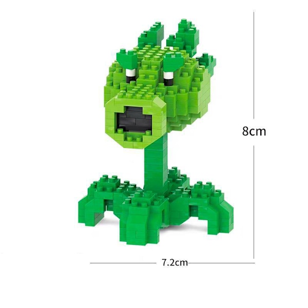 Plants vs Zombies Miniatur Små Partikler Byggeklodser Børns Læring Montering Stressaflastning Legetøj Z71014