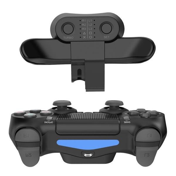 Ps4 Back Clip Extender Black, Ps4 Controller Paddlar Back Button Bracket/Turbo Funktion Fps/Customization Mapping Buttons/Audio Jack