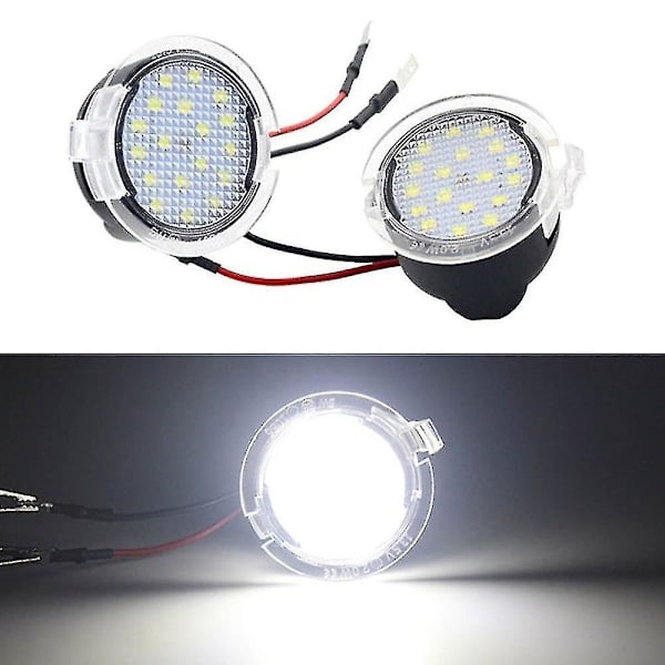 2 stk 18 LED Under Speil PuddLe Lys For Ford Mondeo S-Max Edge ExpLorer F-150