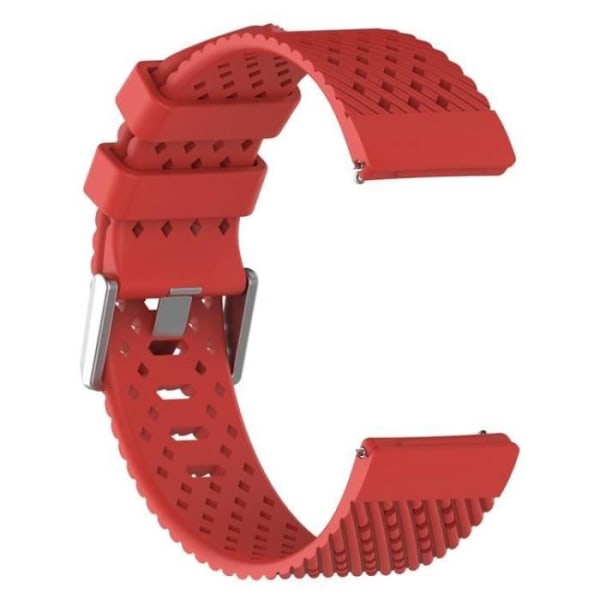 Porös sport silikonband watch för Fitbit Versa Smart Watch Röd-(S)