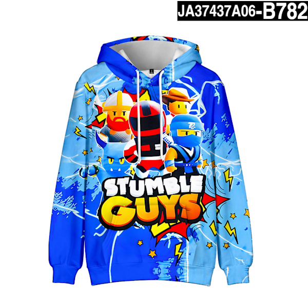 Stumble Guys 3D-tryckt Hoodie Barnkappa Hoodie Ytterkläder 6 6 M