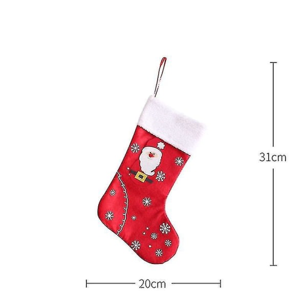 3. julstrumpor jultomten strumpa present lade godispåse Snowman Deer Sock Julgransdekorationer