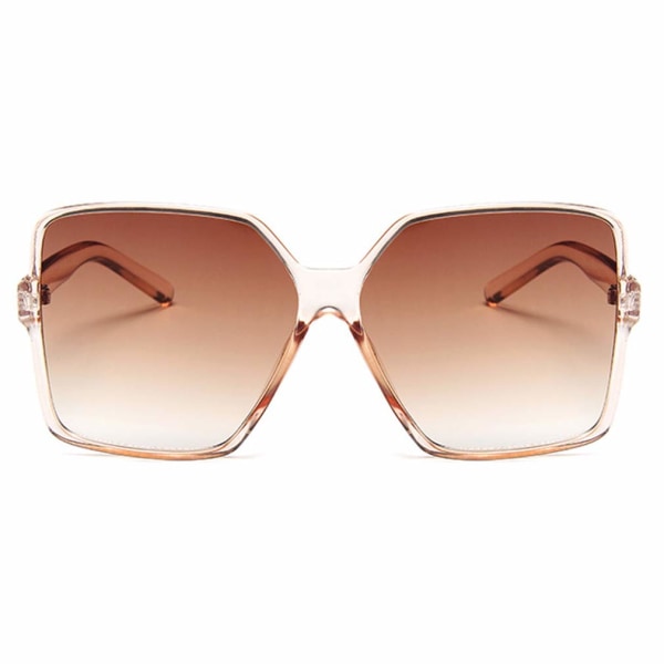 Overdimensionerede firkantede solbriller til kvinder Store store brede modeskærme til mænd 100 % UV-beskyttelse Unisex