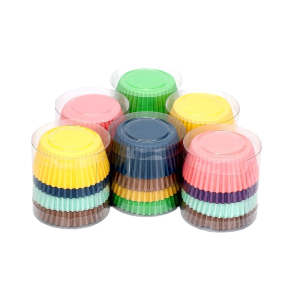 100 kagedåser i blandede farver Bagegrej Kagefade
