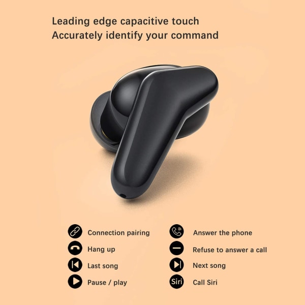 Mini trådløs Bluetooth-hodetelefon med ladebo