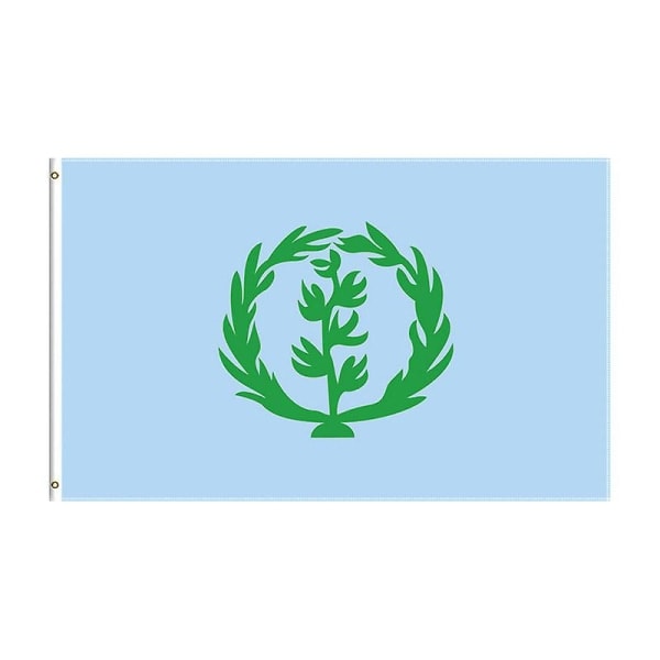 Flagshow Eritrean historiallinen lippu 1952-1961 90x150cm: Aito Eritrean kansallislippu, sisä-/ulkokoristelu\" 90 x 150cm