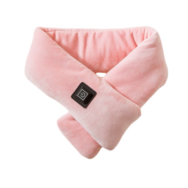 Opvarmet halsduk med nackvärmardyna, USB-opvarmet halsduk, skal du holde din nakke varm sikker og holdbar (rosa)