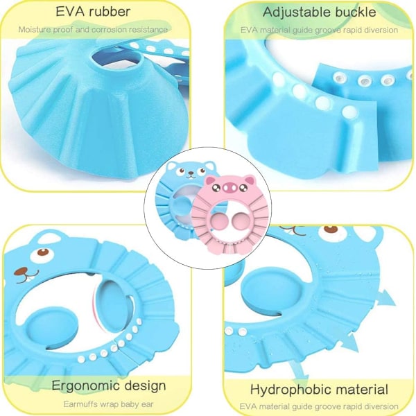 Baby Dusjhette, Baby Dusjhette, Justerbar Visir Badhetter, Bab