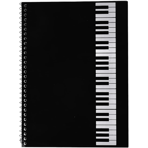 Musik Notebook Original Partitur Håndskrevet Papir Notebook med Spiralbinding Gamle Sange 50 Ark, Sort