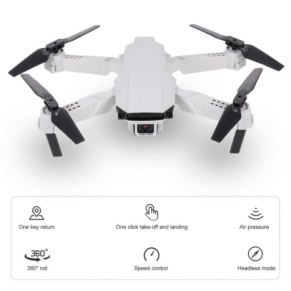 S62 Rc Drone Med Kamera 4k Wifi Fpv Dobbel Kamera Drone Mini Sammenleggbar Quadcopter Leker For Barn Med Tyngdekraftsensor Kontroll Spor Flyging Hodeløs Modus Eme