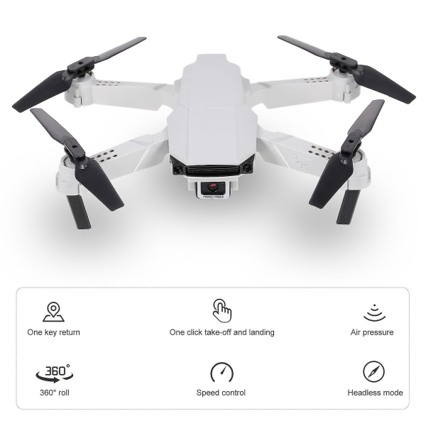 S62 Rc Drone Med Kamera 4k Wifi Fpv Dual Camera Drone Mini Folde Quadcopter Legetøj Til Børn Med Tyngdekraftssensor Kontrol Spor Flyve Hovedløs tilstand Eme