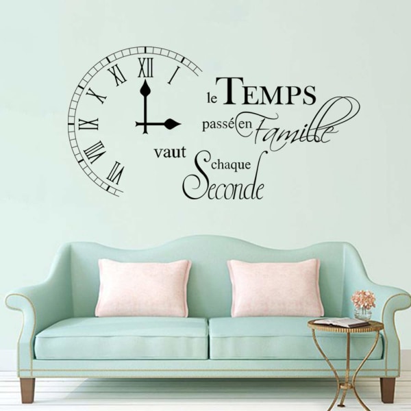 decalmile Wall Stickers Citater og bogstaver Family Time Wal