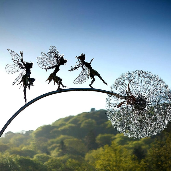 Fairy Garden Skulpturer Stake Feer Och Maskrosor