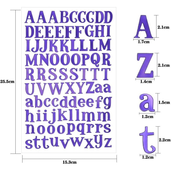 14 ark bokstav alfabet klistermärken bokstäver och siffror retro bokstäver klistermärken färger