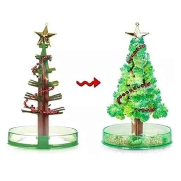 Mini juletræ Magic Growth krystal papir træ legetøj
