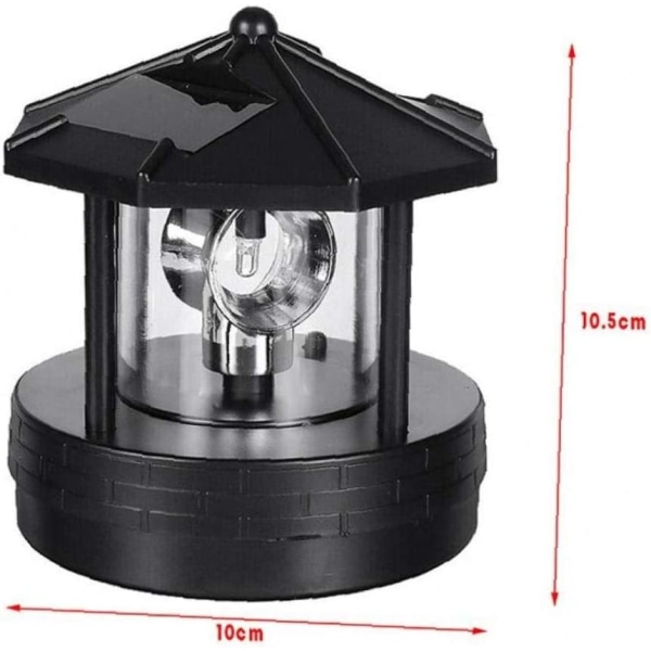 Solar Beacon Roterende LED Beacon Lamper Udendørs Have Smok