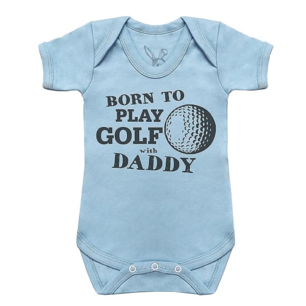 Born To Go Golf With Daddy - Baby Awo-82192 Baby blue 12-18 months