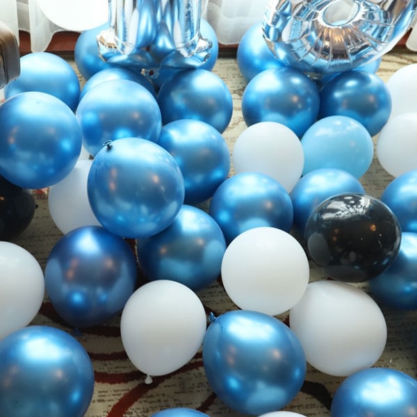 Jul dekorativ rund ballong romantisk bekjennelse ädel stil blå tema fest sett Heart Lover