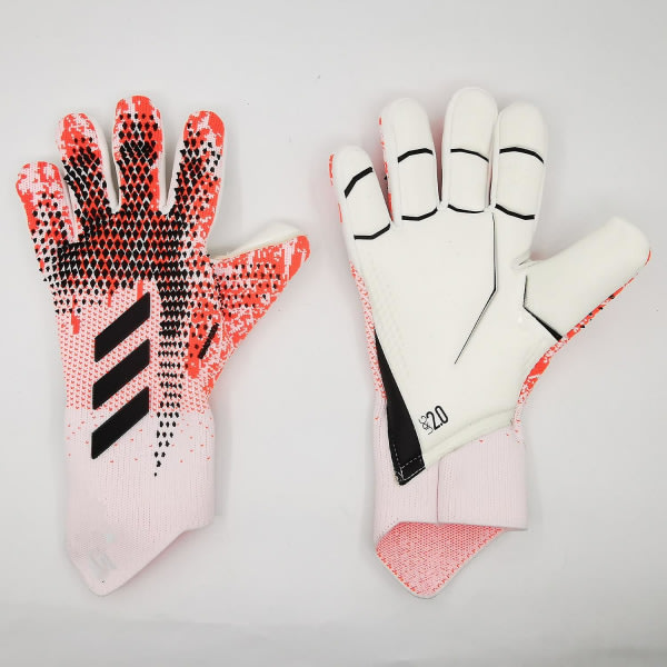 Professionella silikongummi Vattentäta halkfria handskar Latex Fotbollshandskar för vuxna barn #1 pink and white 7