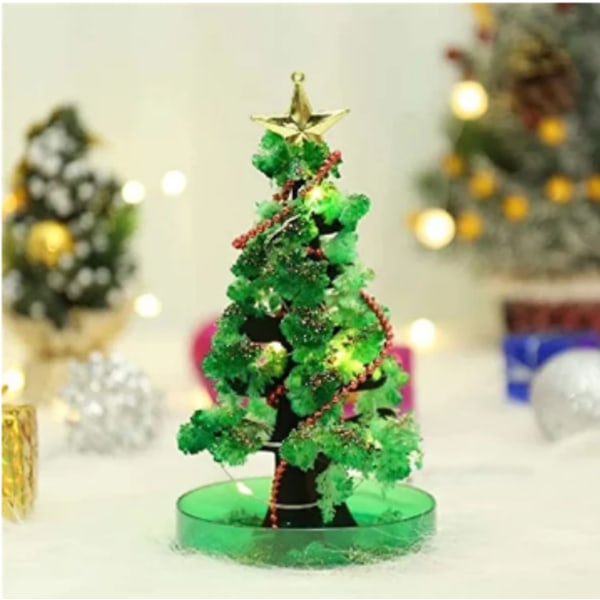 Mini juletræ Magic Growth krystal papir træ legetøj