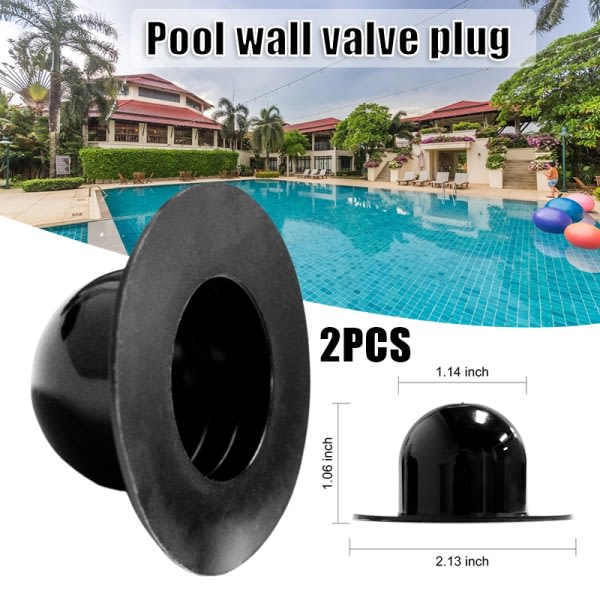 2st Väggplugg Ersättningsmontage Poolfilter Mjuk PVC-plugg Pump Silpropp för pooler 2st