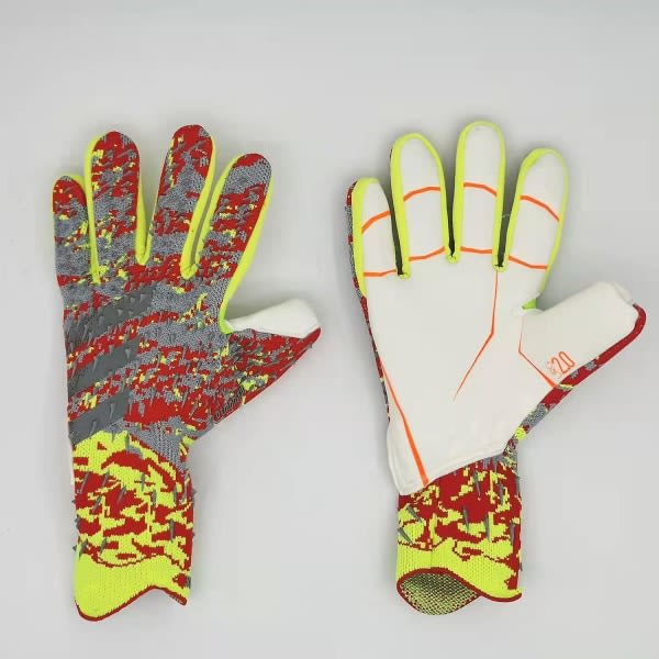 Professionelle silikonegummi vandtætte skridsikre handsker Latex fodboldhandsker til voksne børn #1 grå og rød 10