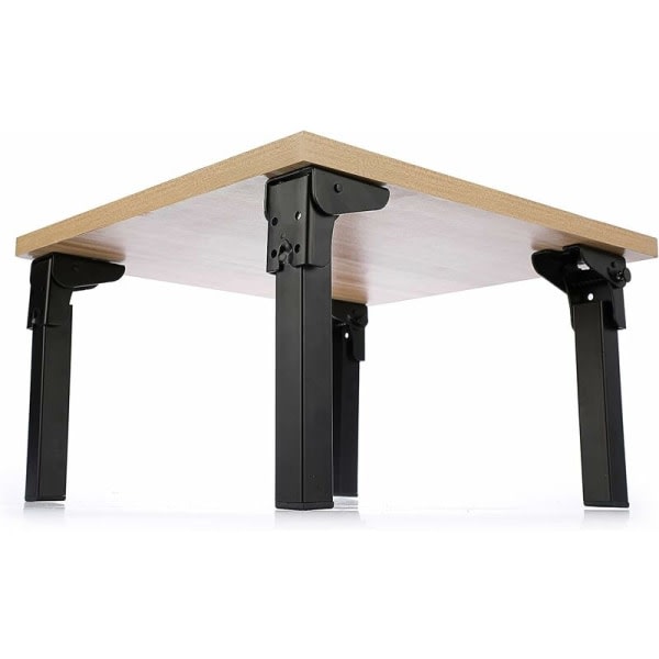 MINKUROW Set 4 hopfällbara 90° järnbordsben med självlåsande gångjärn för 30 cm soffbordsmöbler i metalli
