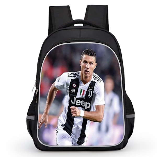 Messi Cristiano Ronaldo skolväska grundskolepojke Juventus Ronaldo belastningsreducerande ryggsäck för ryggskydd style 8
